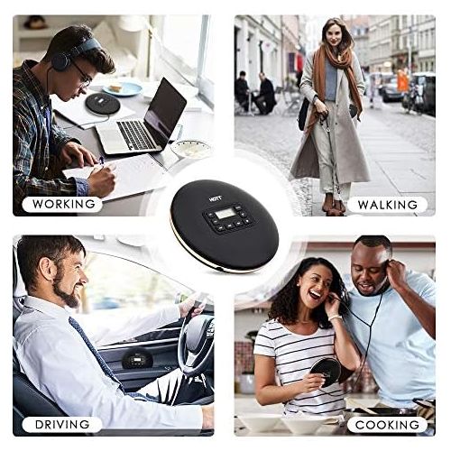  [아마존 핫딜]  [아마존핫딜]CD Player Tragbare, HOTT Disc CD-Player Discman Walkman Musik-Player Persoenlicher Spieler mit Kopfhoerer USB-Kabel LED-Anzeige Anti-Skip Anti-Shock Compact Mini Player.