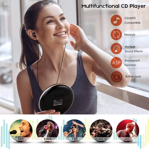  [아마존 핫딜]  [아마존핫딜]CD Player Tragbare, HOTT Disc CD-Player Discman Walkman Musik-Player Persoenlicher Spieler mit Kopfhoerer USB-Kabel LED-Anzeige Anti-Skip Anti-Shock Compact Mini Player.