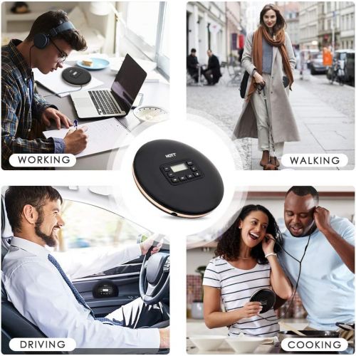  [아마존 핫딜]  [아마존핫딜]CD Player Tragbare, HOTT Disc CD-Player Discman Walkman Musik-Player Persoenlicher Spieler mit Kopfhoerer USB-Kabel LED-Anzeige Anti-Skip Anti-Shock Compact Mini Player.