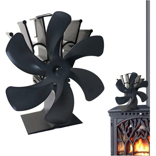  HOUHOU Ston Store 6 Blade Fireplace Fan Powered Stove Fan for Wood/Log Burner/Fireplace
