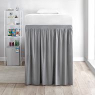 HOUSE DormCo Extended Bed Skirt Twin XL (3 Panel Set) - Alloy