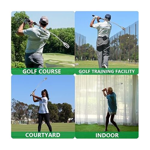  Golf Swing Tempo Trainer Golf Grip Corrected Trainer aid for Right-Handed Golfer Two Weight Adjustable Swing Trainer aid Indoor or Outdoor