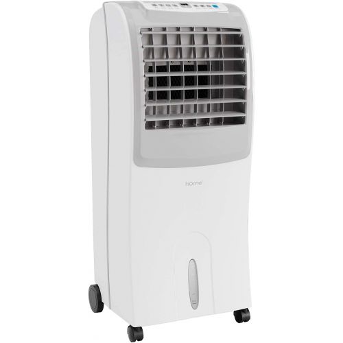  hOmeLabs Evaporative Cooler - Cooling Fan with 3 Wind Modes, 3 Speeds, Timer, Humidifier and Auto Shut Off Function - with 10 Liter Ice Water Tank Capacity - Cools Room up to 200 S