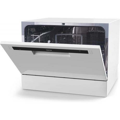  HOmeLabs hOmeLabs Compact Countertop Dishwasher - Portable Mini Dish Washer in Stainless Steel Interior for Small Apartment Office and Home Kitchen - Dishwashers with 6 Place Setting Rack a