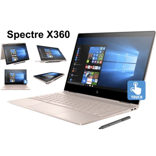 에이치피 MichaelElectronics2 HP Spectre x360 13t Premium Ultra Light Convertible 2-in-1 LaptopTablet (Intel 8th gen Quad Core Processor, 16GB RAM, 256GB SSD, 13.3 FHD (1920x1080) Touch, Active Stylus Pen, Win