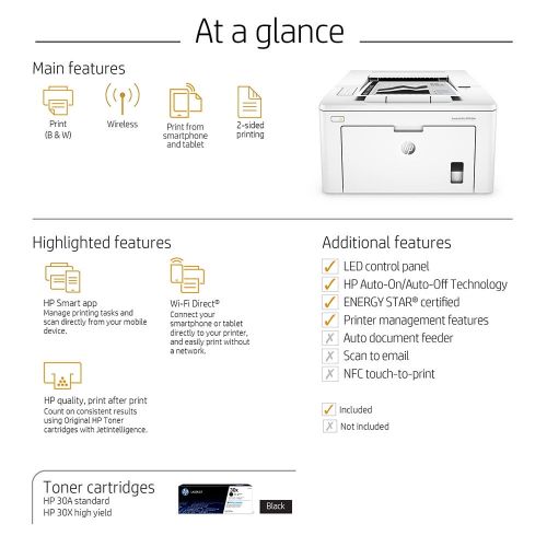 에이치피 HP LaserJet Pro M203dw - printer - monochrome - laser