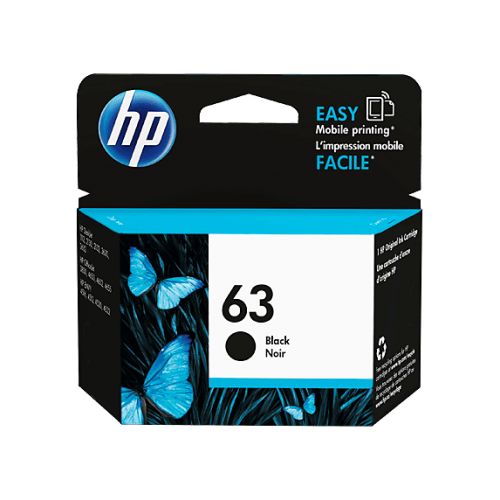 에이치피 HP 63 Black Original Ink Cartridge (F6U62AN)