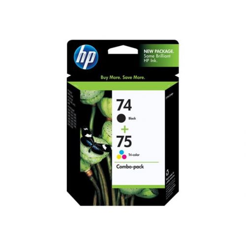 에이치피 HP 74, (CC659FN) Black  HP 75, Tri-Color 2-pack Original Ink Cartridges