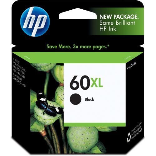 에이치피 HP 60XL, (CC641WN) High Yield Black Original Ink Cartridge