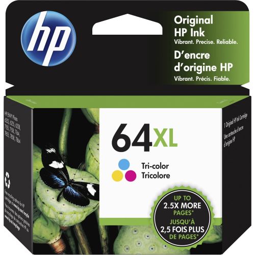 에이치피 HP HP 64XL Tri-Color High Yield Original Ink Cartridge, 415 Page-Yield