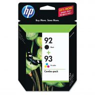 HP 92, (C9513FN) Black  HP 93, Tri-Color 2-pack Original Ink Cartridges