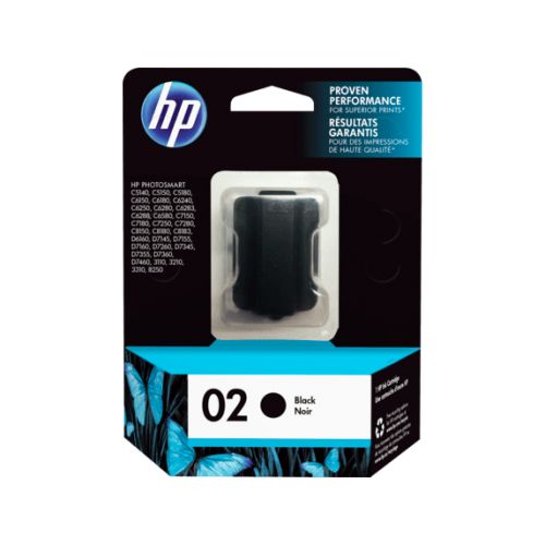 에이치피 HP 02, (C8721WN) Black Original Ink Cartridge