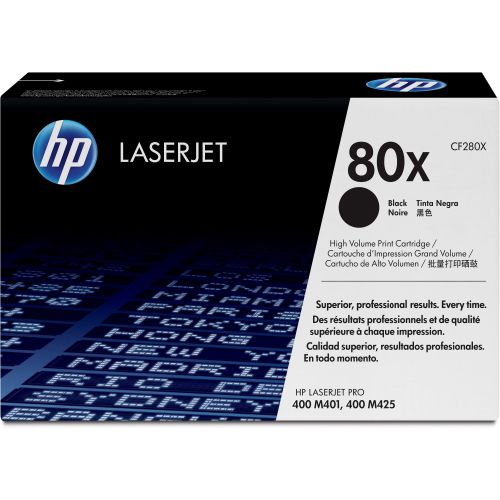 에이치피 HP 80X (CF280X) Black High Yield Original LJ Toner Cartridge