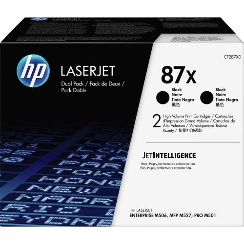 에이치피 HP 87X (CF287XD) Black High Yield Original LJ Toner Cartridges, 2 pack