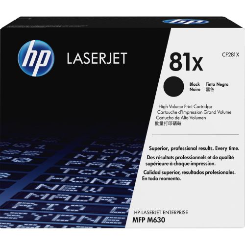 에이치피 HP 81X (CF281X) Black High Yield Original LJ Toner Cartridge