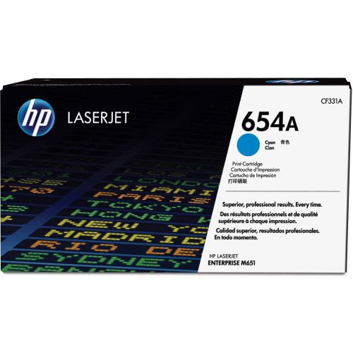 에이치피 HP 654A (CF331A) Cyan Original LJ Toner Cartridge