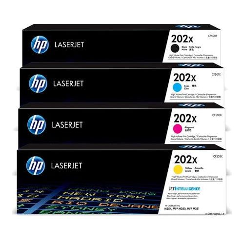 에이치피 HP 202X High Yield Black 2-Pack and CyanMagentaYellow Original LaserJet Toner Cartridge Set