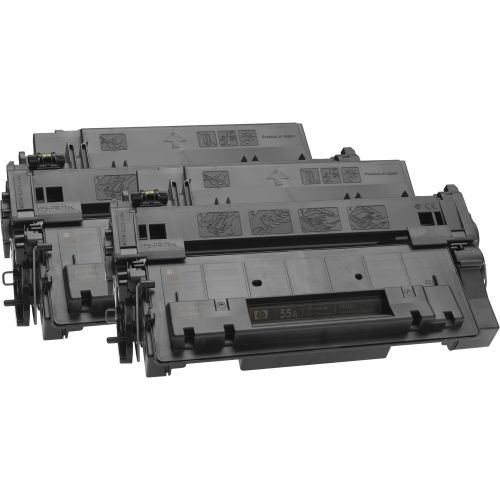 에이치피 HP 55X (CE255XD) Black High Yield Original LJ Toner Cartridges, 2 pack