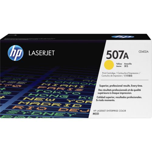 에이치피 HP 507A (CE402A) Yellow Original Laser Jet Toner Cartridge