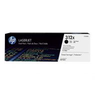 HP 312X (CF380XD) Black High Yield Original LJ Toner Cartridges, 2 pack