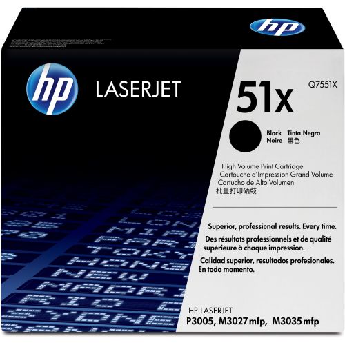 에이치피 HP, HEWQ7551X, Q7551AXXD Toner Cartridges, 1 Each