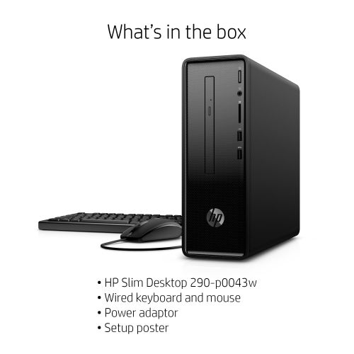 에이치피 HP Slim 290-p0043w, Intel Celeron G4900, 4GB RAM, 500GB HDD, Windows 10 Home