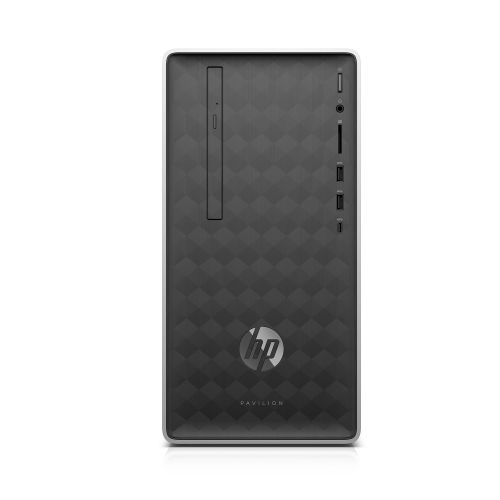 에이치피 HP Pavilion Desktop Tower, Intel Core i3-8100, Intel UHD Graphics 630, 1TB HDD + 16GB Intel Optane memory, 4GB SDRAM, DVD, Mouse and Keyboard, Ash Silver, 590-p0033w