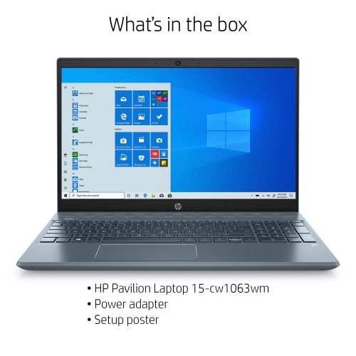 에이치피 HP Pavilion 15 Horizon Blue Laptop 15.6 Full HD Display, AMD Ryzen 5 3500U, AMD Radeon Vega 8 Graphic , 8GB SDRAM, 1TB HDD + 128GB SSD, 15-cw1063wm
