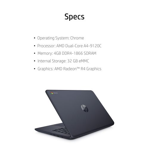 에이치피 HP Chromebook 14, 14 Full HD Display, AMD A4-9120C, AMD Radeon R4 Graphics, 4 GB SDRM, 32GB eMMC, Audio by B&O, Ink Blue, 14-db0043wm