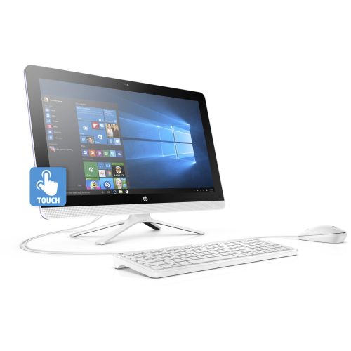 에이치피 HP 22-b013w Snow White All-in-One PC with 21.5 Full HD IPS Touch Display, Intel Pentium J3710 Processor, 4GB Memory, 1TB Hard Drive and Windows 10 Home