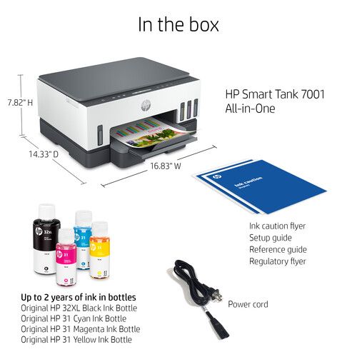 에이치피 HP Smart Tank 7001 All-in-One Wireless Color Printer