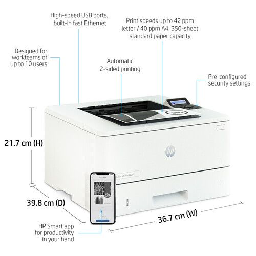 에이치피 HP LaserJet Pro 4001dn Monochrome Network Printer