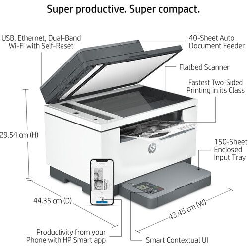 에이치피 HP LaserJet MFP M234sdw All-in-One Monochrome Laser Printer
