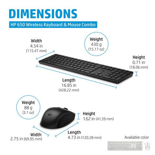 에이치피 HP 650 Wireless Keyboard and Mouse Combo