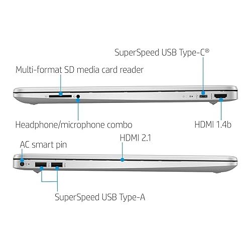 에이치피 HP Newest 15.6-inch Touchscreen Laptop for Business and Student, i3-1215U (6-cores, Beat i5 1135G7), 16GB RAM, 512GB SSD, Windows 11 Pro, Silver