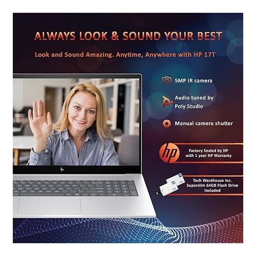 에이치피 HP Envy 17T Laptop, Intel® Core™ Ultra 7 155H,16GB RAM, 512 GB PCIe NVMe M.2 SSD, 17.3