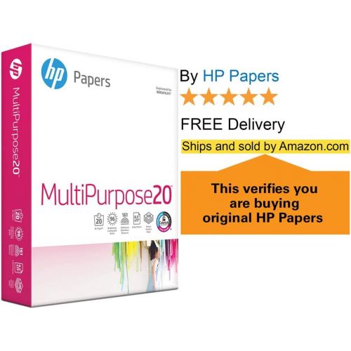 에이치피 [아마존 핫딜]  [아마존핫딜]HP Paper HP Printer Paper, Multipurpose20, 8.5 x 11 Paper, Letter Size, 20lb Paper, 96 Bright, 1,500 Sheets / 3 Ream Carton (112300C) Acid Free Paper