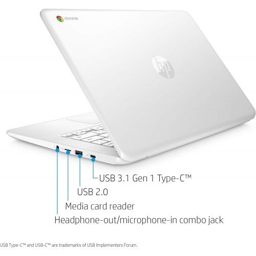 에이치피 [아마존 핫딜] [아마존핫딜]HP Chromebook 14-inch Laptop with 180-Degree Hinge, Full HD Screen, AMD Dual-Core A4-9120 Processor, 4 GB SDRAM, 32 GB eMMC Storage, Chrome OS (14-db0050nr, Snow White)