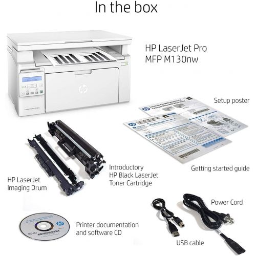 에이치피 [아마존 핫딜] [아마존핫딜]HP LaserJet Pro M130nw All-in-One Wireless Laser Printer, Amazon Dash Replenishment ready (G3Q58A). Replaces HP M125nw Laser Printer