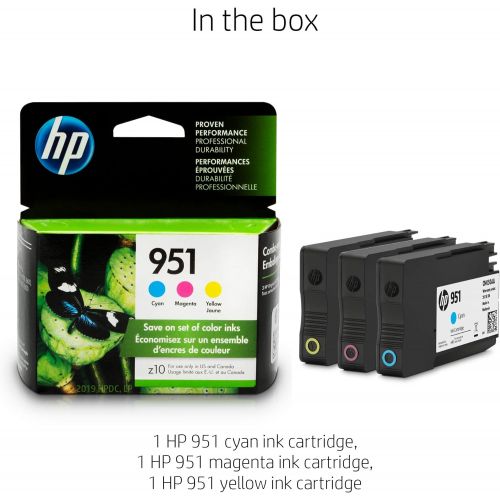 에이치피 [아마존베스트]HP 951 Ink Cartridges: Cyan, Magenta & Yellow, 3 Ink Cartridges (CN050AN, CN051AN, CN052AN)