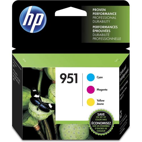 에이치피 [아마존베스트]HP 951 Ink Cartridges: Cyan, Magenta & Yellow, 3 Ink Cartridges (CN050AN, CN051AN, CN052AN)