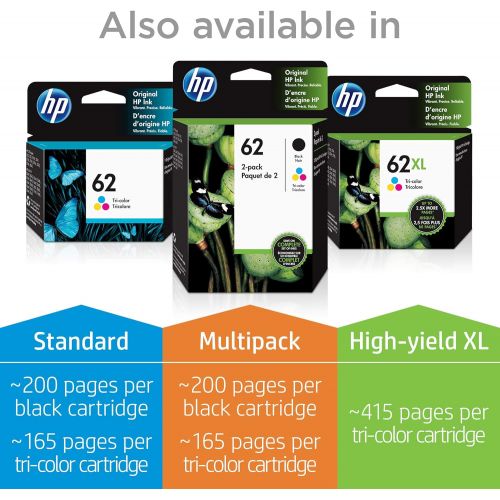 에이치피 [아마존베스트]HP 62XL Black Ink Cartridge (C2P05AN) for HP ENVY 5540 5541 5542 5543 5544 5545 5547 5548 5549 5640 5642 5643 5644 5660 5661 5663 5664 5665 7640 7643 7644 7645 HP Officejet 200 250