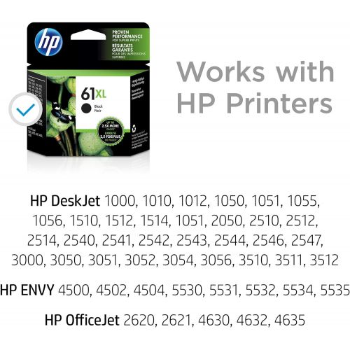 에이치피 [아마존베스트]HP 61XL Black Ink Cartridge Black (CH563WN) for HP Deskjet 1000 1010 1012 1050 1051 1055 1056 1510 1512 1514 1051 2050 2510 2512 2514 2540 2541