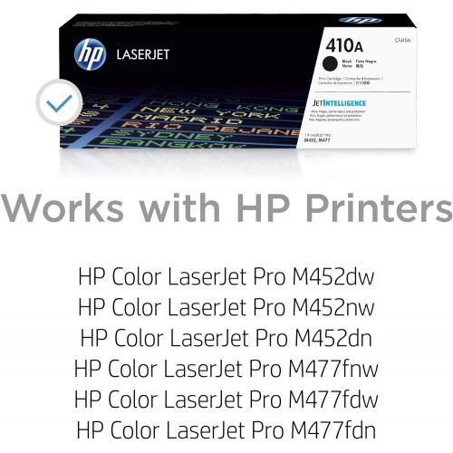 에이치피 [아마존베스트]HP 410A (CF410A) Toner Cartridge, Black for HP Color LaserJet Pro M452dn M452dw M452nw MFP M377dw MFP M477fdn MFP M477fdw MFP M477fnw