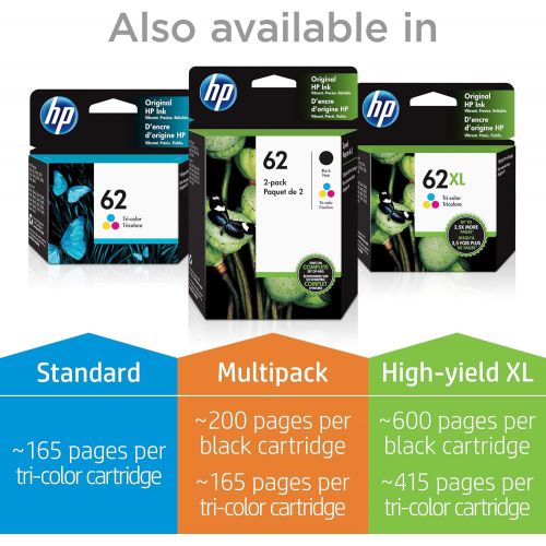 에이치피 [아마존베스트]HP 62 Black Ink Cartridge (C2P04AN) for HP ENVY 5540 5541 5542 5543 5544 5545 5547 5548 5549 5640 5642 5643 5644 5660 5661 5663 5664 5665 7640 7643 7644 7645 HP Officejet 200 250 2