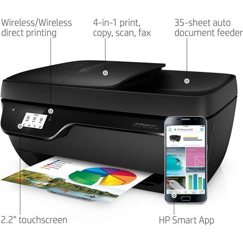 에이치피 [아마존베스트]HP OfficeJet 3830 All-in-One Wireless Printer, HP Instant Ink & Amazon Dash Replenishment ready (K7V40A)