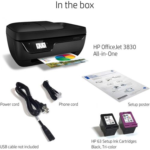 에이치피 [아마존베스트]HP OfficeJet 3830 All-in-One Wireless Printer, HP Instant Ink & Amazon Dash Replenishment ready (K7V40A)