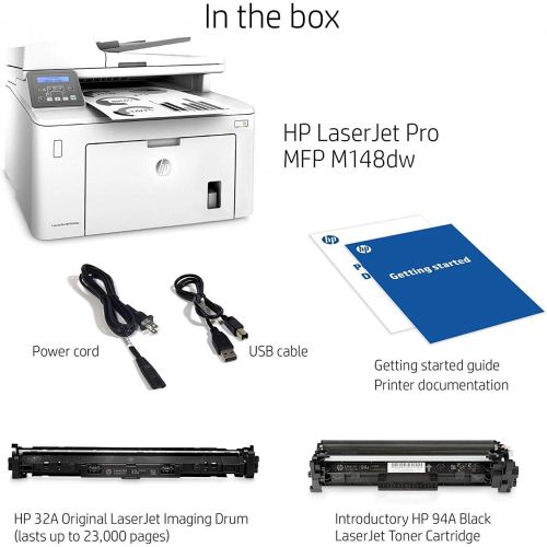 에이치피 [아마존베스트]HP Laserjet Pro M148dw All-in-One Wireless Monochrome Laser Printer with Auto Two-Sided Printing, Mobile Printing & Built-in Ethernet (4PA41A)