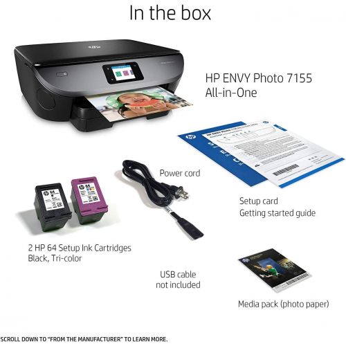 에이치피 [아마존베스트]Last purchased on November 30, 2018 HP Envy Photo 7155 All in One Photo Printer with Wireless Printing, HP Instant Ink & Amazon Dash Replenishment Ready (K7G93A)