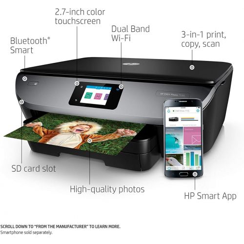 에이치피 [아마존베스트]Last purchased on November 30, 2018 HP Envy Photo 7155 All in One Photo Printer with Wireless Printing, HP Instant Ink & Amazon Dash Replenishment Ready (K7G93A)